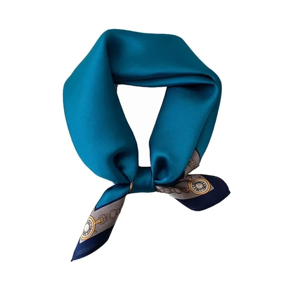 Teal blue Silk Scarf